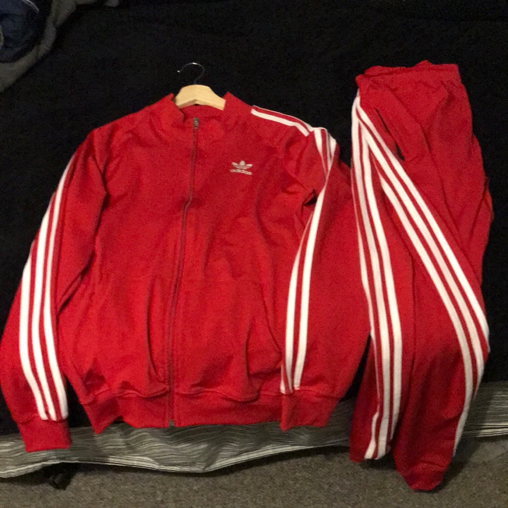 Adidas track suit Red NWOT